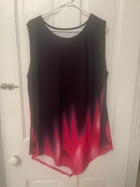 Women's Black to Pink Ombre Sleeveless Top or sun dress